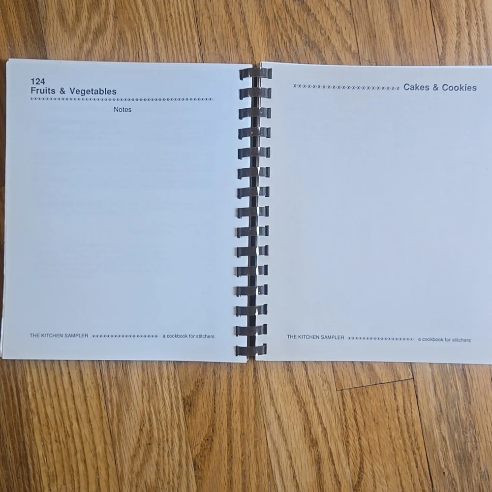 Vintage 1989 The Kitchen Sampler A Cookbook For Stitchers recipe book